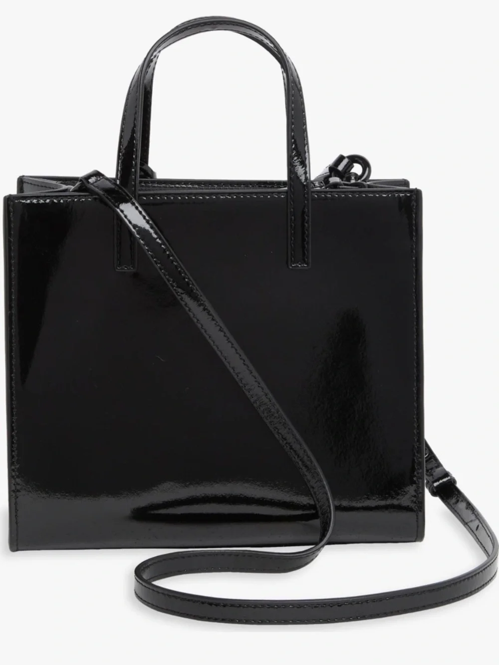 Marc Jacobs Mini Grind Tote Bag Leather Crossbody Satchel Black NWT - Picture 3 of 5